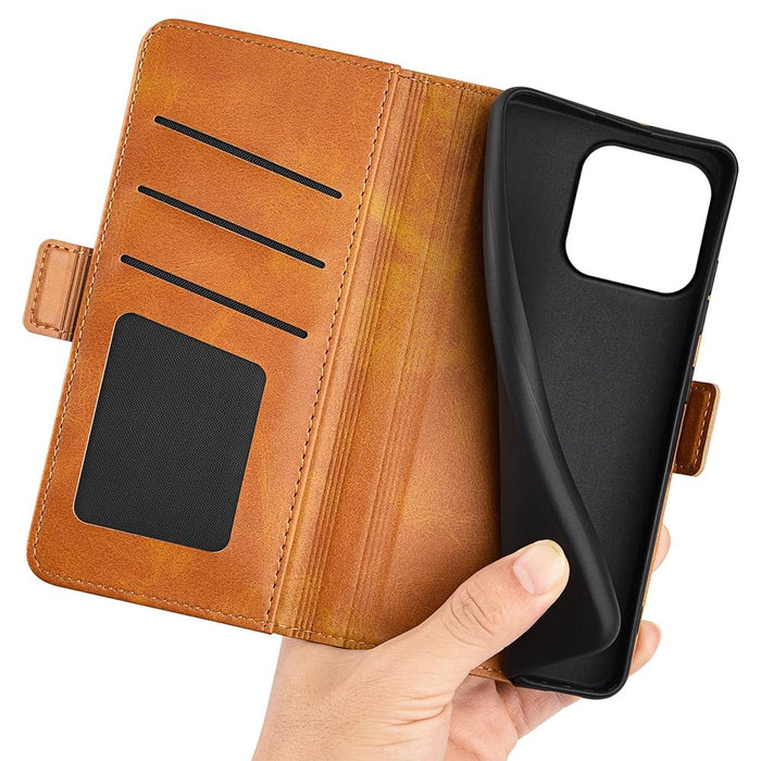 For Iphone 15 Dual-Side Magnetic Buckle Horizontal Flip Leather Phone Case