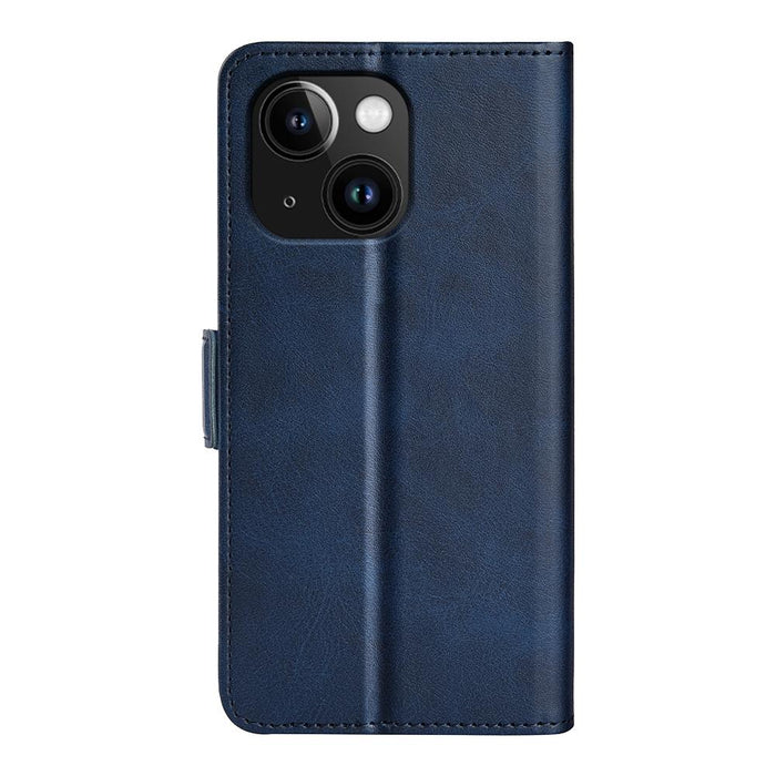 For Iphone 15 Dual-Side Magnetic Buckle Horizontal Flip Leather Phone Case