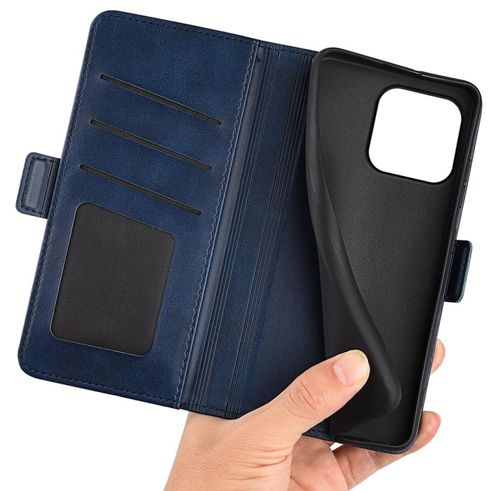 For Iphone 15 Dual-Side Magnetic Buckle Horizontal Flip Leather Phone Case