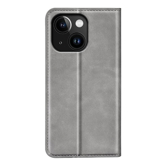 For Iphone 15 Retro-Skin Magnetic Suction Leather Phone Case