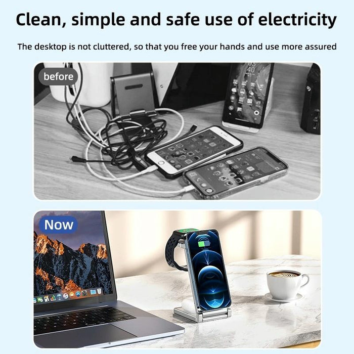 4 In 1 Wireless Charging Stand For Phone Watch Headset