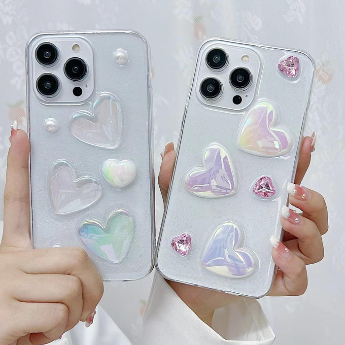 For Iphone 15 Love Epoxy Tpu Phone Case
