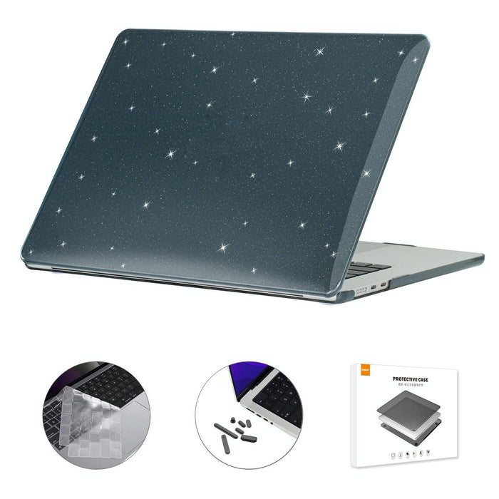 For Macbook Air 15.3 A2941 Eu Version 3 In 1 Bling Crystal Protective Case With Tpu Keyboard Film & Anti-Dust Plugs