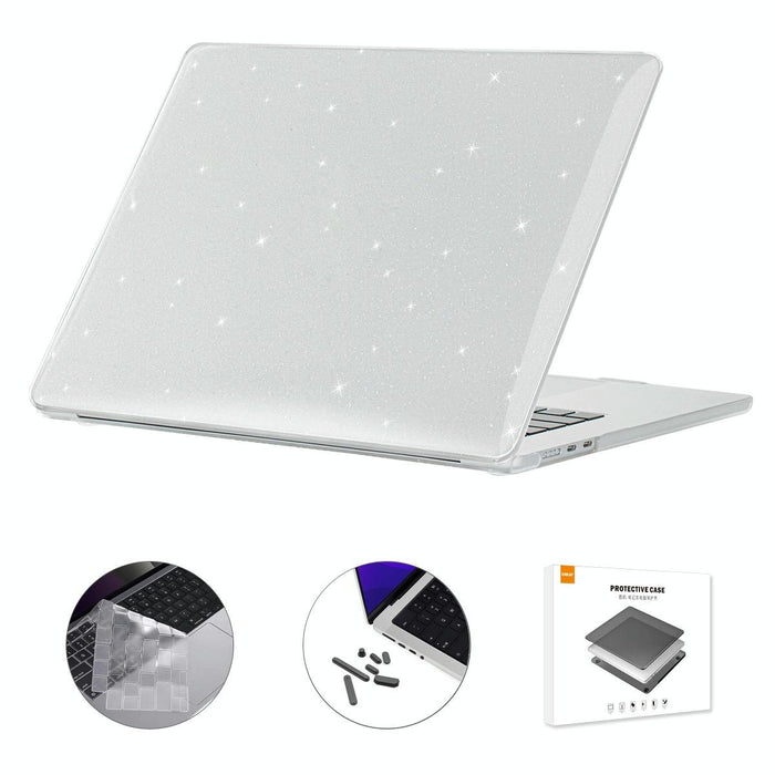 For Macbook Air 15.3 A2941 Eu Version 3 In 1 Bling Crystal Protective Case With Tpu Keyboard Film & Anti-Dust Plugs