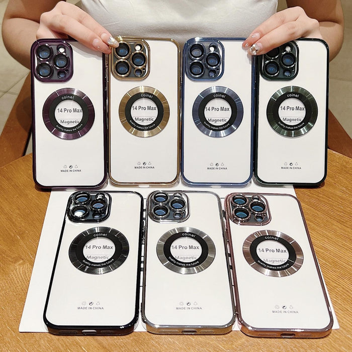 For Iphone 15 Magsafe Electroplating Tpu Phone Case