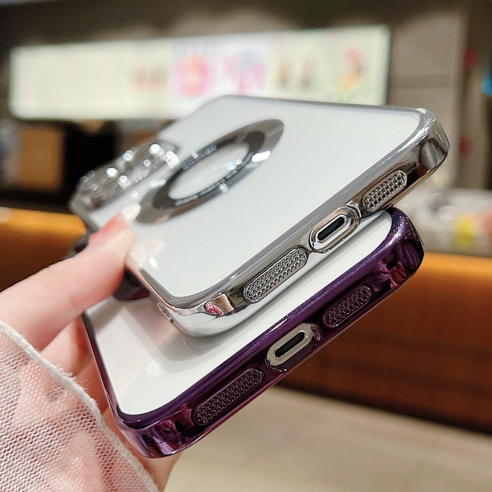 For Iphone 15 Magsafe Electroplating Tpu Phone Case