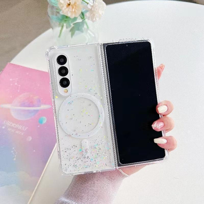 For Samsung Galaxy Z Fold7 5G Magsafe Glitter Tpu Phone Protective Case