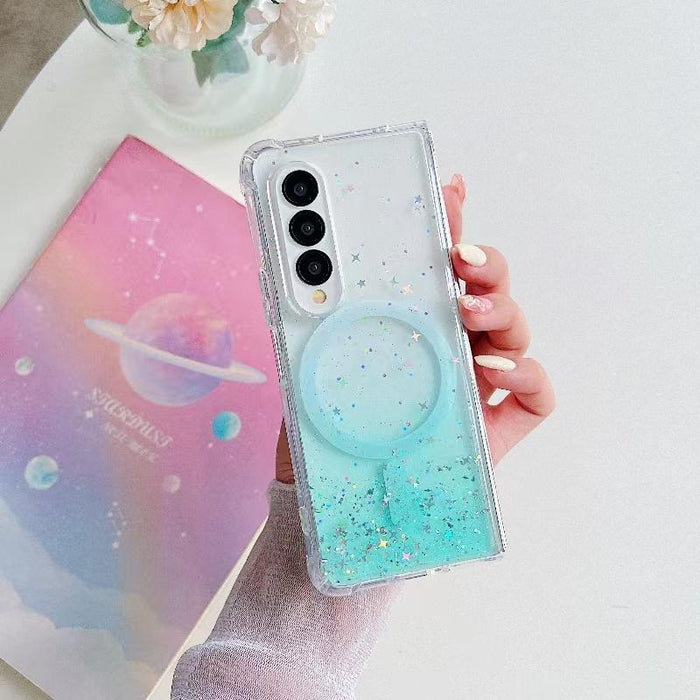 For Samsung Galaxy Z Fold7 5G Magsafe Glitter Tpu Phone Protective Case