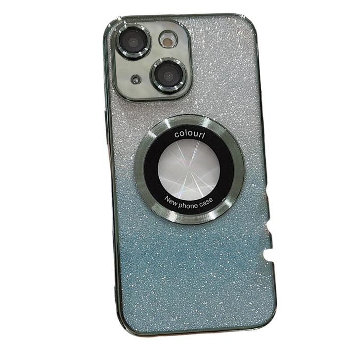 For Iphone 15 Magsafe Gradient Glitter Electroplating Tpu Phone Case