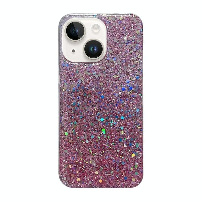 For Iphone 15 Glitter Sequins Epoxy Tpu Phone Case