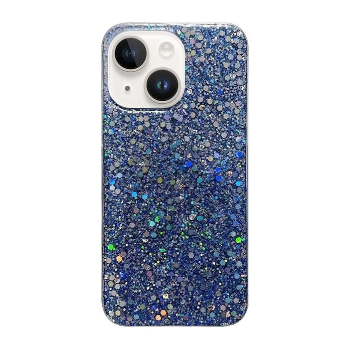 For Iphone 15 Glitter Sequins Epoxy Tpu Phone Case