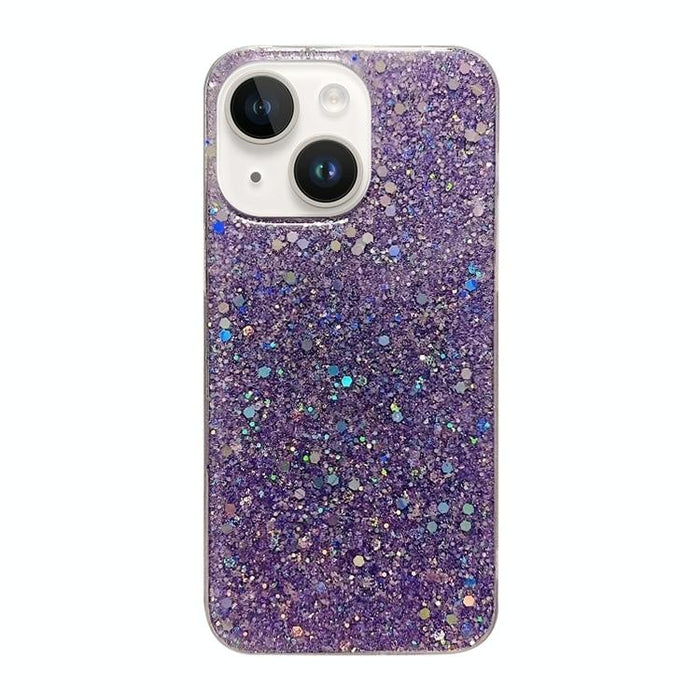 For Iphone 15 Glitter Sequins Epoxy Tpu Phone Case
