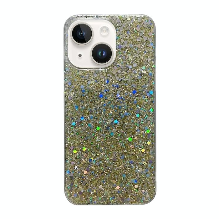 For Iphone 15 Glitter Sequins Epoxy Tpu Phone Case