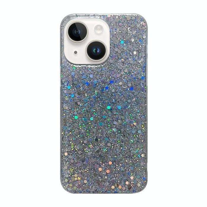 For Iphone 15 Glitter Sequins Epoxy Tpu Phone Case