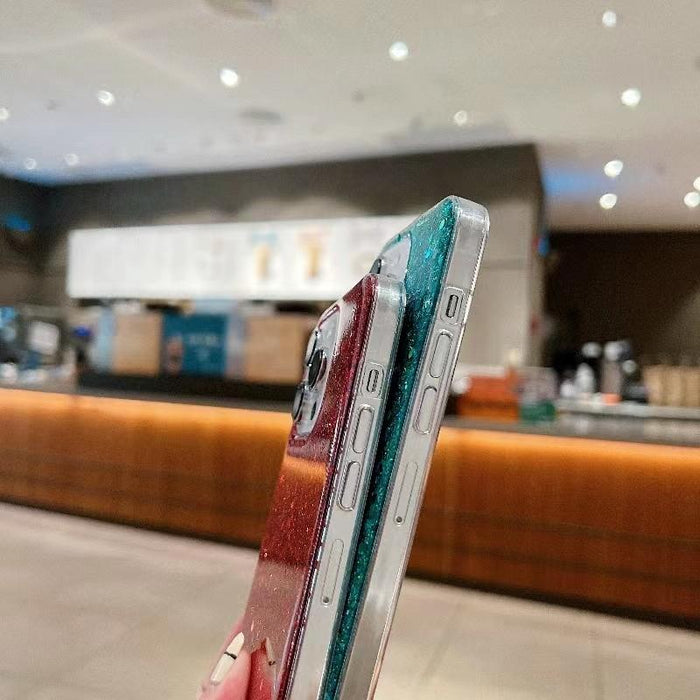 For Iphone 15 Glitter Sequins Epoxy Tpu Phone Case