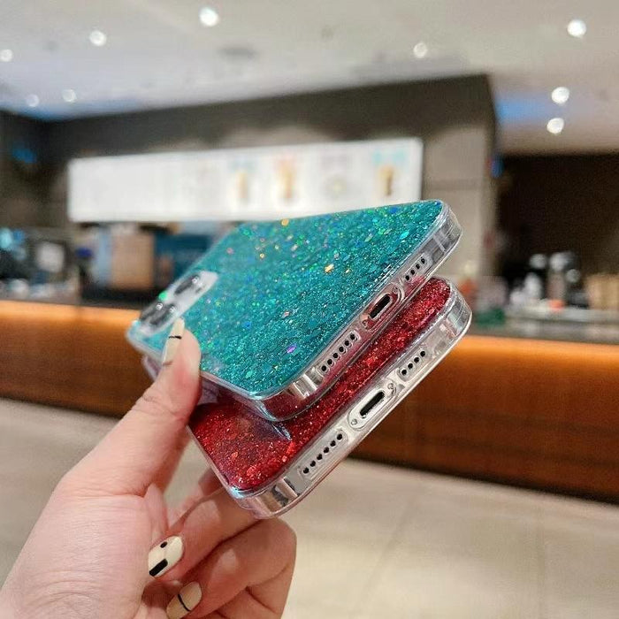 For Iphone 15 Glitter Sequins Epoxy Tpu Phone Case