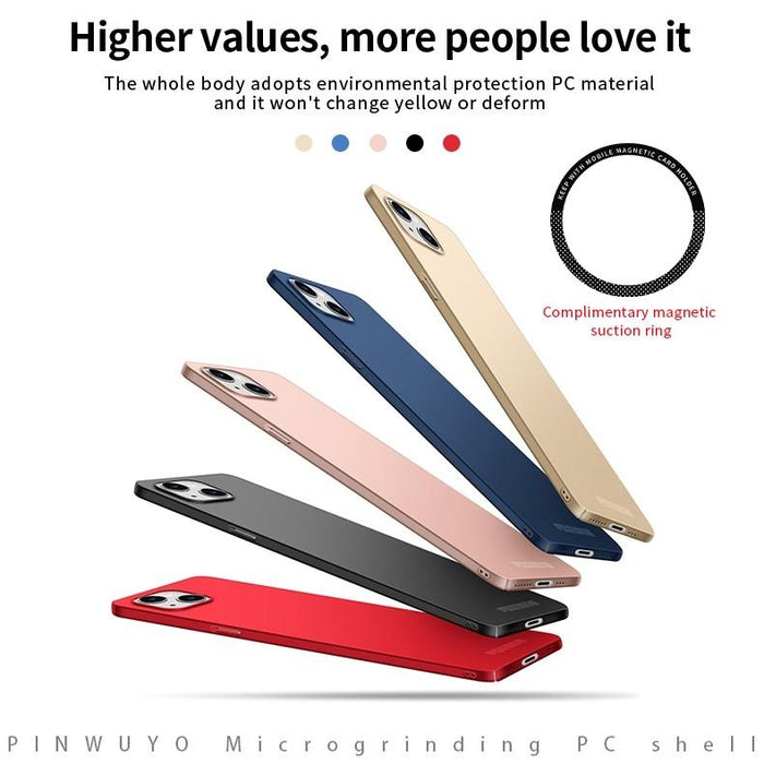 For Iphone 15 Micro-Frosted Pc Ultra-Thin Hard Phone Case With Magsafe Magnetic Ring