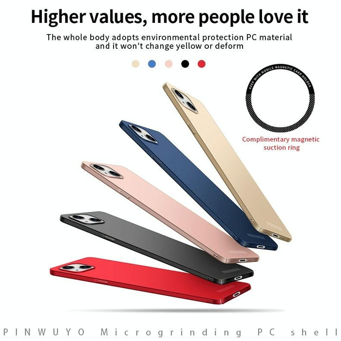 For Iphone 15 Micro-Frosted Pc Ultra-Thin Hard Phone Case With Magsafe Magnetic Ring