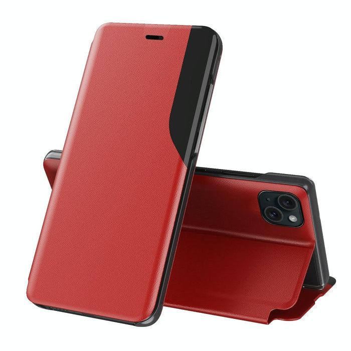 For Iphone 15 Attraction Flip Holder Leather Phone Case