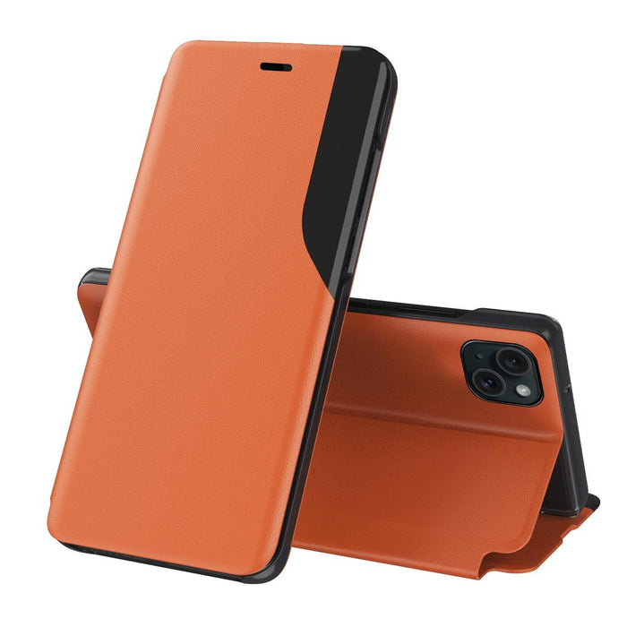 For Iphone 15 Attraction Flip Holder Leather Phone Case