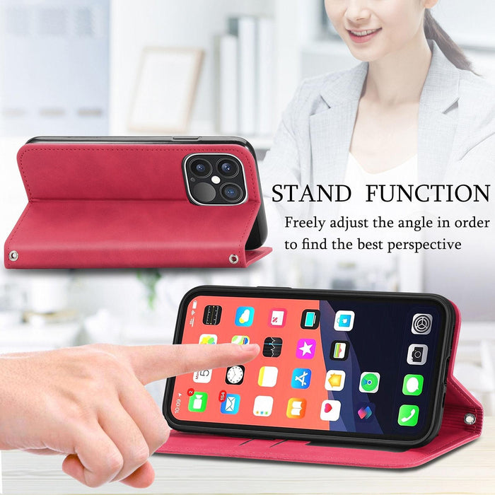 For Iphone 15 Retro Skin Feel Magnetic Flip Leather Phone Case