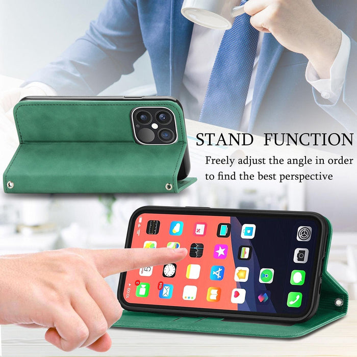 For Iphone 15 Retro Skin Feel Magnetic Flip Leather Phone Case