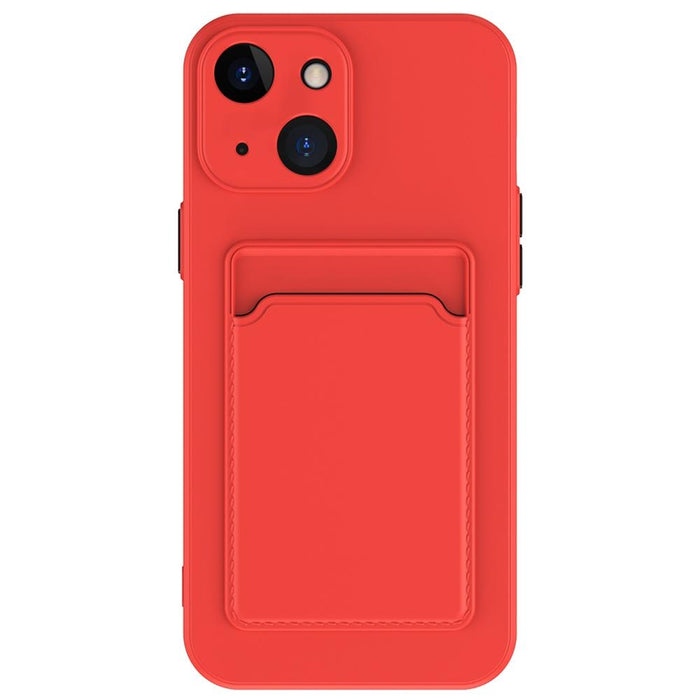 For Iphone 15 Skin Feel Card Contrast Colour Button Tpu Phone Case