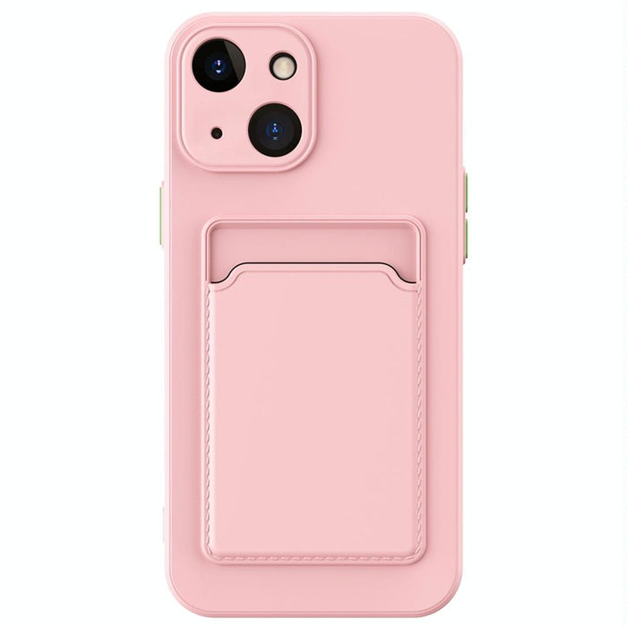 For Iphone 15 Skin Feel Card Contrast Colour Button Tpu Phone Case