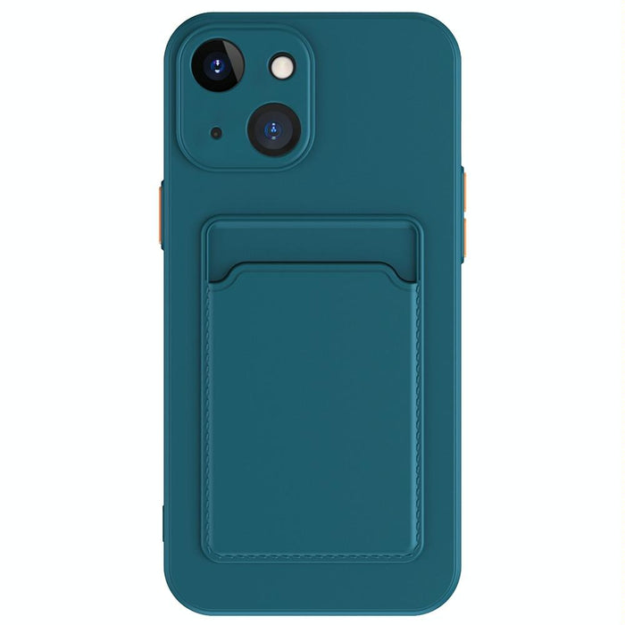 For Iphone 15 Skin Feel Card Contrast Colour Button Tpu Phone Case