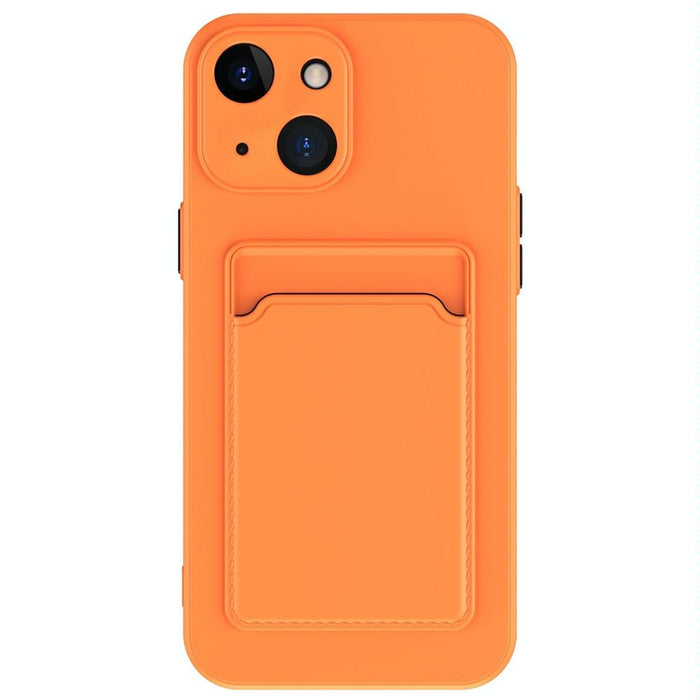 For Iphone 15 Skin Feel Card Contrast Colour Button Tpu Phone Case