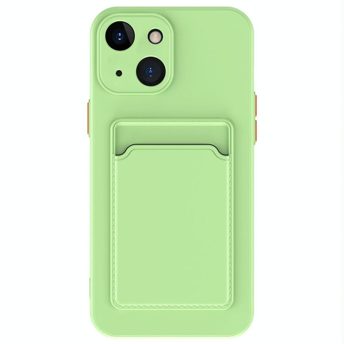 For Iphone 15 Skin Feel Card Contrast Colour Button Tpu Phone Case