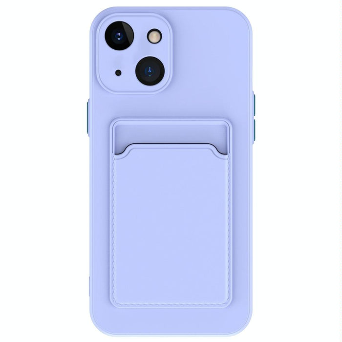 For Iphone 15 Skin Feel Card Contrast Colour Button Tpu Phone Case