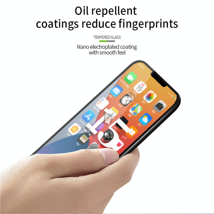 For Iphone 15 9H 3D Explosion-Proof Curved Screen Tempered Glass Film Black