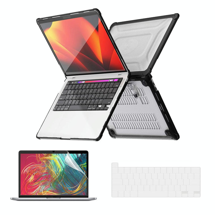3 In 1 Protective Bracket Case Cover Hard Shell With Tpu Keyboard Film / Pet Screen Protector Version - Us