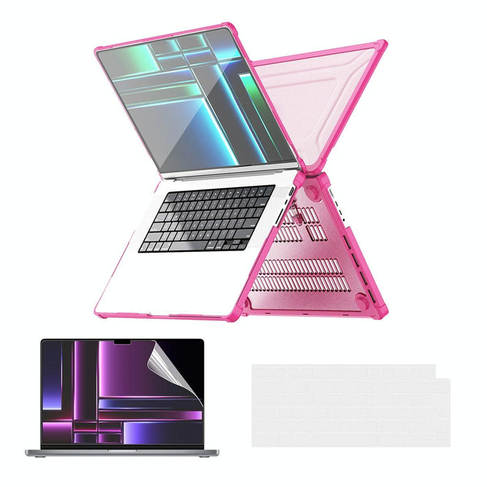 3 In 1 Protective Bracket Case Cover Hard Shell With Tpu Keyboard Film / Pet Screen Protector