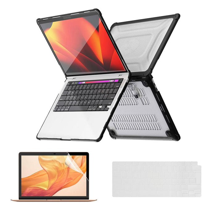 3 In 1 Protective Bracket Case Cover Hard Shell With Tpu Keyboard Film / Pet Screen Protector Version - Eu
