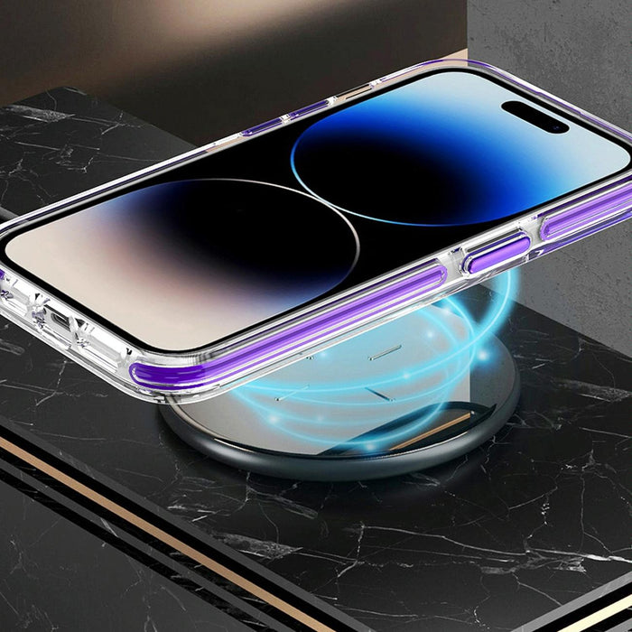 For Iphone 15 Dual-Colour Magsafe Tpu Hybrid Clear Pc Shockproof Phone Case