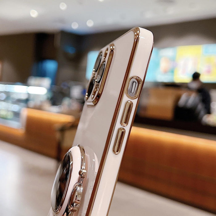 For Iphone 15 Electroplating Astronaut Holder Phone Case