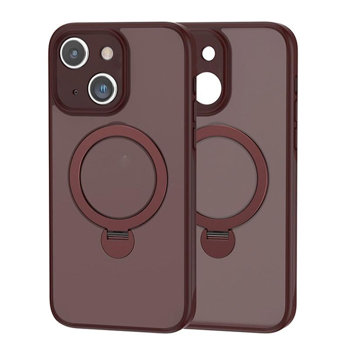 For Iphone 15 360 Degree Magsafe Ring Holder Tpu Hybrid Pc Phone Case