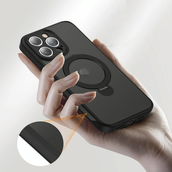 For Iphone 15 360 Degree Magsafe Ring Holder Tpu Hybrid Pc Phone Case