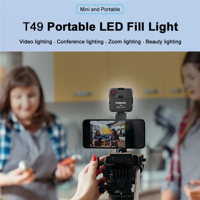 T49 Portable Led Video Light 5600K Photography Photo Lighting Panel Mini Fill Lamp