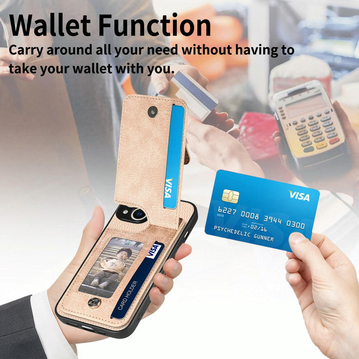 For Iphone 15 Carbon Fiber Vertical Flip Zipper Phone Case