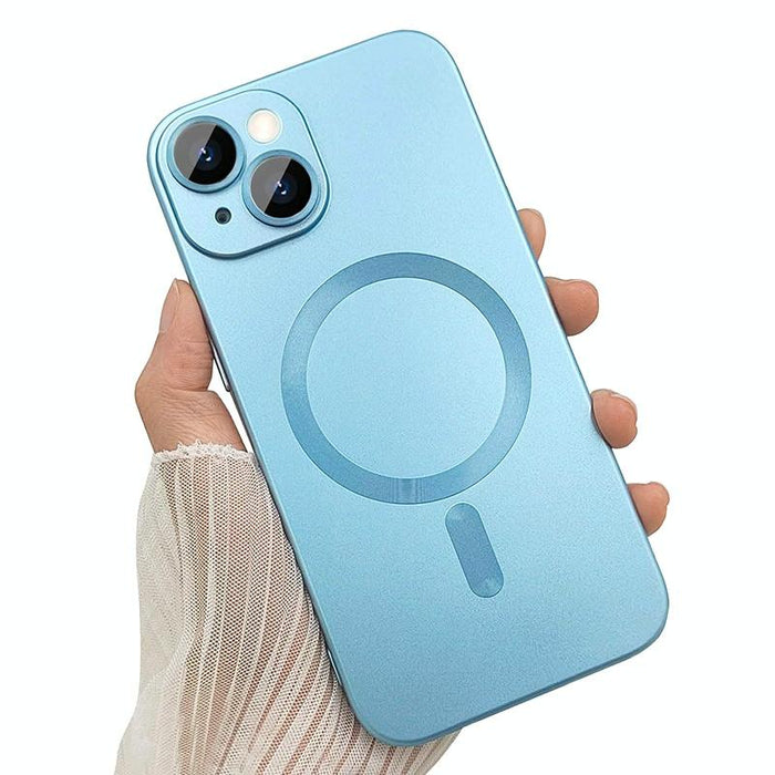 For Iphone 15 Magsafe Matte Tpu Phone Case With Lens Film