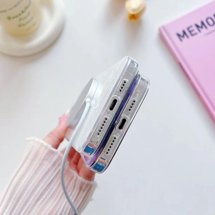 For Iphone 15 Shell Texture Magsafe Tpu Phone Case
