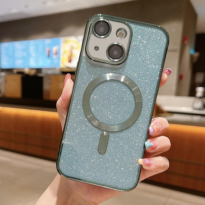 For Iphone 15 Magsafe Glitter Electroplating Tpu Phone Case