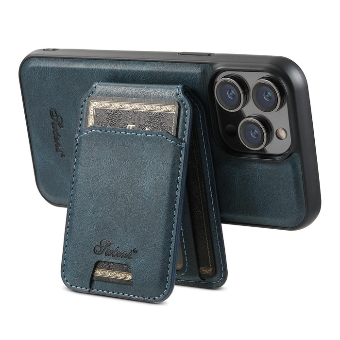 For Iphone 15 Magsafe Oil Eax Leather Detachable Wallet Back Phone Case