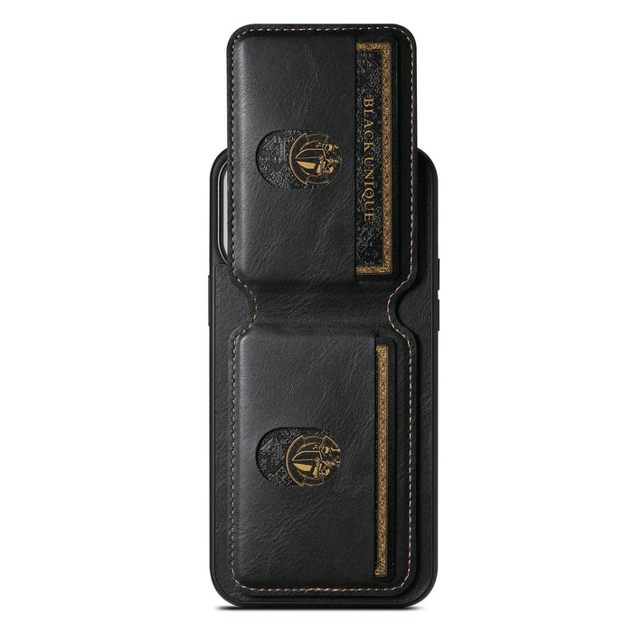 For Iphone 15 Leather Wallet Stand Back Phone Case