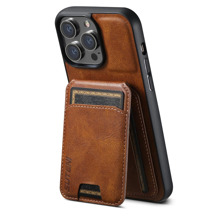 For Iphone 15 Leather Wallet Stand Back Phone Case
