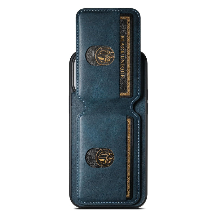 For Iphone 15 Leather Wallet Stand Back Phone Case