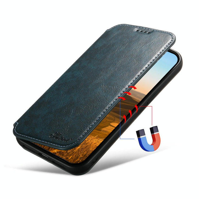 For Iphone 15 Leather Magnetic Magsafe Phone Case